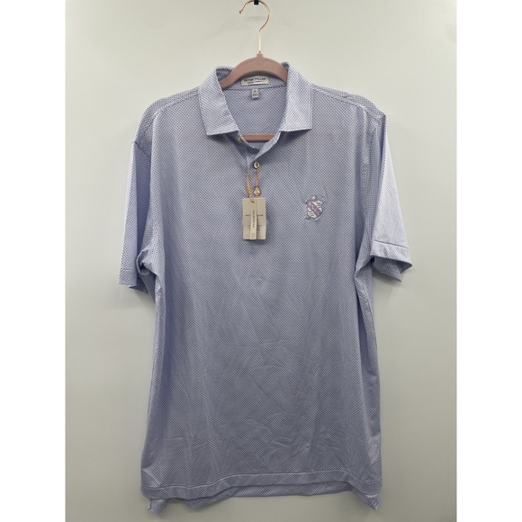 NWT Peter Millar Blcc Phoenix Performance Jersey Polo Men's Medium White Sports